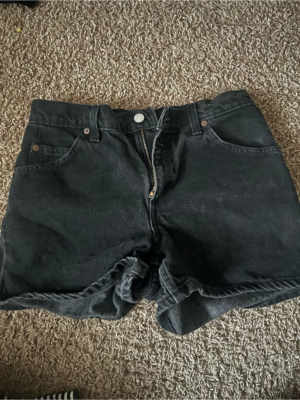 Levi's Black Denim Womens Shorts